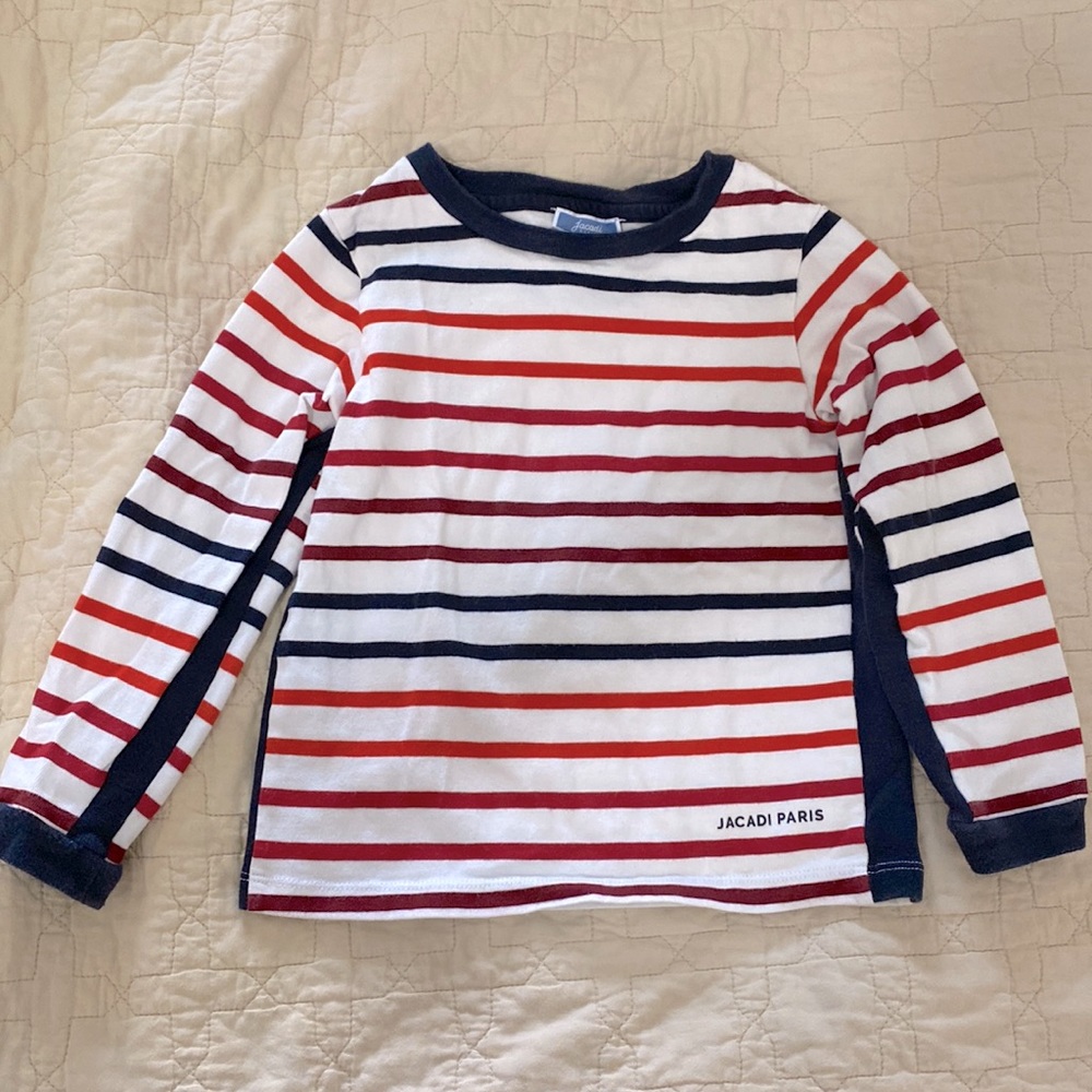 Jacadi Paris child’s long sleeved Breton tee size 6T/ 116 cm